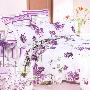 梦洁丝羽2010款大提花活性印花实物拍摄床上用品四件套全棉YG02