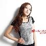 森莉芝儿2205 韩版时尚珠片可爱熊印图T恤