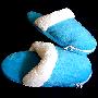 蓝色USB发热拖鞋jm1516 分式暖脚鞋 伊暖儿授权