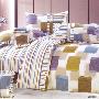 梦洁丝羽全棉斜纹印花床单式单人用床上用品三件套15