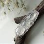 【润志翡翠】老坑玻璃种荧光富贵豆荚翡翠挂件a2588