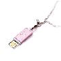 PQI i810plus 粉色 16GB 防水设计 伸缩式USB接口 时尚挂链