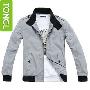 达客风尚 10新款黑白细格子时尚休闲韩版单夹克 JS201005