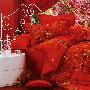 【床单加大】艺森全棉斜纹活性印花四件-温馨浪漫-大红