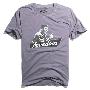AK 自由系列时尚休闲圆领印花短袖T 恤 紫灰色