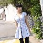 Jbonly 2010春装夏装新款 韩版弹力收腰修身纯棉 短袖连衣裙 2415