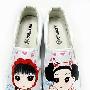 HVABO 韩版手绘鞋 休闲帆布鞋 创意涂鸦鞋 时尚女鞋 彩绘鞋DW8473