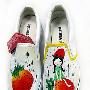 HVABO 新潮帆布鞋 时尚女鞋 创意手绘鞋 个性涂鸦鞋 DW8465