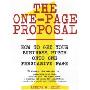 The One-Page Proposal: How to Get Your Business Pitch onto One Persuasive Page
