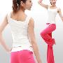 特价2010新款哈莲瑜伽服舞蹈服n1008_n1103白+桃红瑜珈套装含胸垫