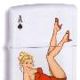 ZIPPO 打火机 新款白哑漆美人黑桃A 24815