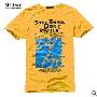 SELFace 2010春夏 3D字母 炫丽色块荧光烫印 短袖T恤T315黄色