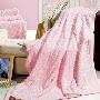 艺森高档立体玫瑰珊瑚绒毯 2.0米  粉色