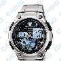 包邮 卡西欧CASIO 男款手表石英多功能双显双液晶AQ-190WD-1AV