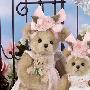 正版Bearington14寸绢花公主泰迪熊抱小熊|母亲节礼物