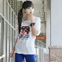实拍夏装新款韩版时尚个性头像图案短袖T恤H3374