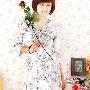 2010春季新款 水墨风格纯棉印花公主睡裙 女士V领纯棉家居裙