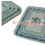 [A54]密胺◆仿瓷◆蓝印花 托盘/食品盘/糕点盘/水果盘