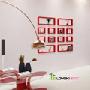 鹿游记创意红色品字形3件套家具 家居装饰 书架 书柜 装饰设计