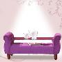 安娜公主沙发配套茶几 时尚布艺茶几 紫色