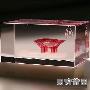 「东方之冠」仿水晶激光彩雕摆件—Ⅱ型  工艺精美 值得珍藏
