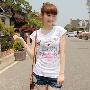 [我爱酷]小熊彩钻T恤-P100610000056