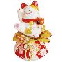 吉满 笑门来福招财猫j53185 招福气好运 居家/车载饰品