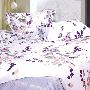 【免运费】优玛家纺-青藤紫瓣--全棉活性印花四件套（6尺）