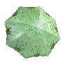 天堂伞 三折 超轻 刺绣 香型 遮阳伞 伞 水莲芬芳3070-1636 绿色