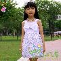 纯洁雅致~经典玫瑰花大蝴蝶结高腰女童花苞裙/灯笼裙/品牌童装