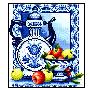 阿卡手工 法国进口十字绣 套件 中国风 青花瓷——抱月 11ct中格
