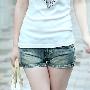 2010夏装新款 实拍韩版水洗牛仔短裤热裤 JQ68