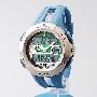 正品德国威烨[V-YEAH]表,专业运动手表双机芯潜水表,蓝色多功能表