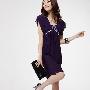 2010 夏 新品 爆款 时尚 性感 气质连衣裙 10701 紫 优质保证