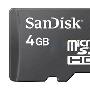 Sandisk MicroSDHC(TF)卡 4GB 手机必备品 送价值19元读卡器