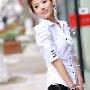 2010新款韩版夏季女装热卖甜美耸肩修身蝴蝶结泡泡袖衬衫