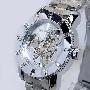 正品迪士尼折扣精品 米奇手表 简约款透明机心机械表(白)