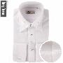 【深海】商务正装领尖中间扣设计&白色提花绅士袖扣衬衫D592L