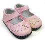 女宝宝婴儿凉鞋 软底防滑学步鞋带防滑 可爱花朵镂空叶子 粉色A1X