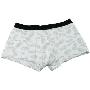 棉花共和国 男士平脚内裤 白色轮胎花纹 01121008-XL