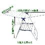 银邦牌折不锈钢折叠翼型晾衣架 晒衣架 送晒鞋架 超值