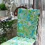 【福乐美】时尚系列纯棉绿花椅背盖布/餐椅套jw