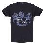10英伦高街时尚系列酷炫骷髅图腾印花短袖T恤 1028003