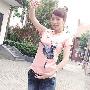 vivas夏装新款 芭蕾舞蹈家 圆领贴布可爱短袖T恤 only  you 系列