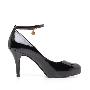 百丽专柜 2010春季新款黑色漆皮女鞋 正装高跟单鞋  3KK08D