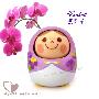 正版日本万代点头娃娃花精灵系列紫罗兰可动人偶生日礼物玩具礼品