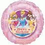 helloparty生日派对用品空间装饰铝箔氦气球—粉色公主18寸