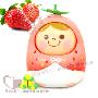 正版日本万代水果系列点头娃娃之草莓可动人偶玩具生日礼物礼品
