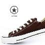 6.5折正品匡威Converse ALLSTAR经典低帮硫化帆布鞋(咖啡色)1Z608