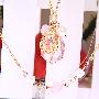 韩国Angel-粉珠金色双层项链毛衣链
